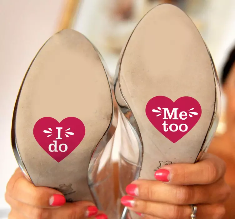 I Do Wedding Shoe Stickers - TenStickers