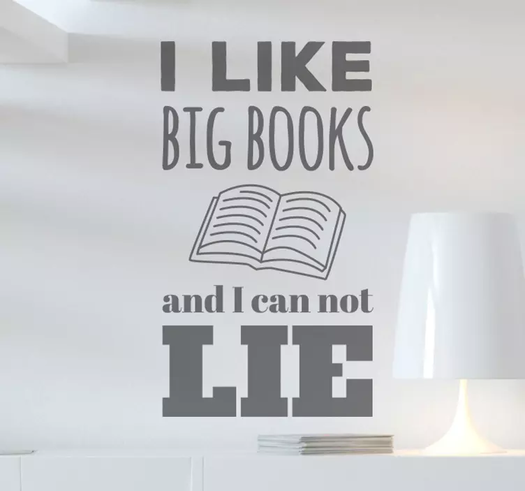 I Like Big Books Decorative Wall Sticker - TenStickers