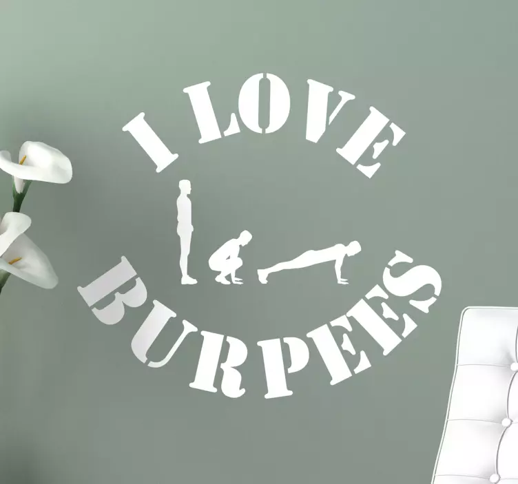 I Love Burpess Wall Sticker - TenStickers