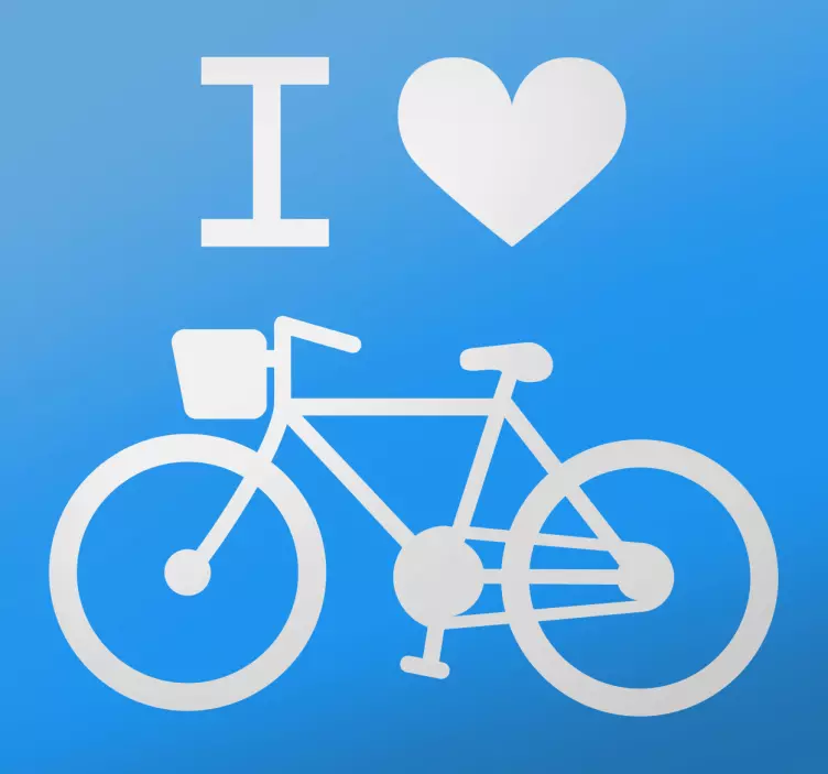 I Love Cycling Decal - TenStickers