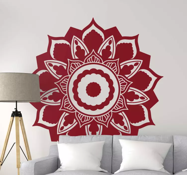 Intricate Botanical Mandala wall art sticker - TenStickers