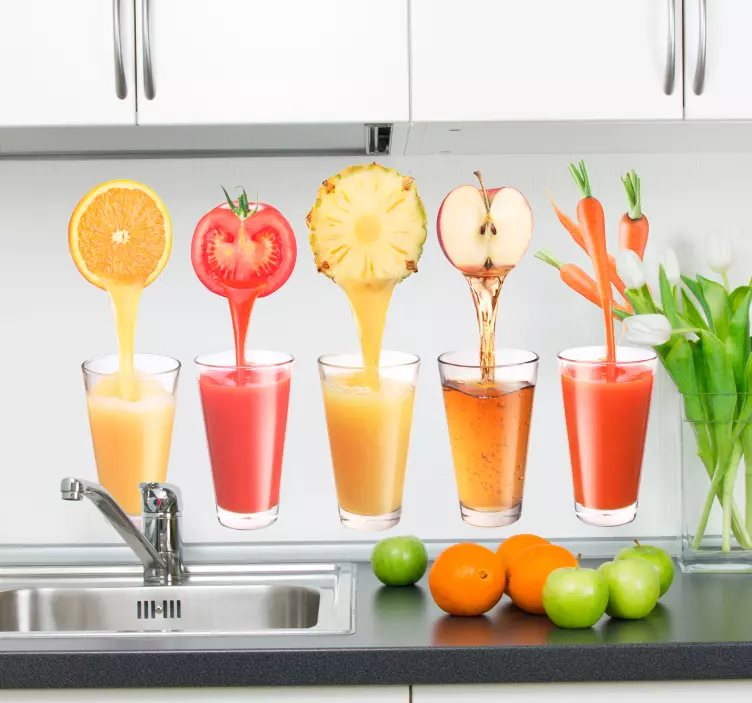 Juices Kitchen Sticker - TenStickers