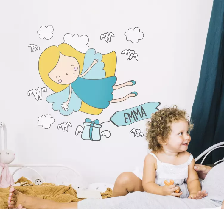 Kids Personalised Tooth Fairy Sticker - TenStickers