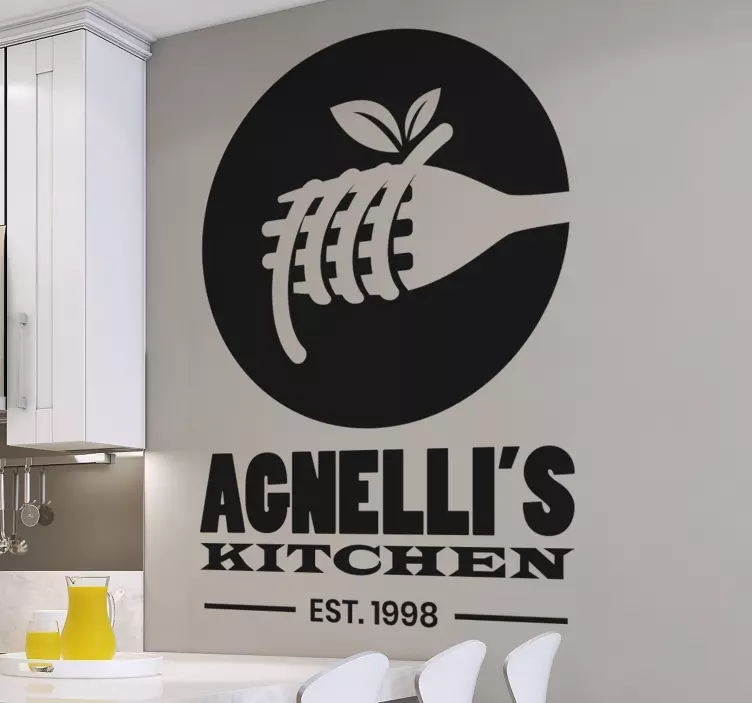 Kitchen Fork Logo cuisine wall sticker - TenStickers