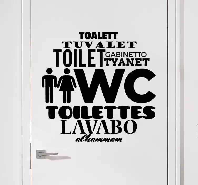 Languages Toilet Sticker - TenStickers