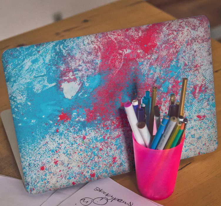 Laptop skin colorful splattered surface - TenStickers