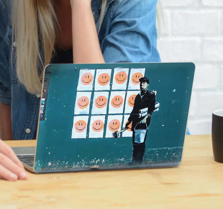 Laptop skin street art character design - TenStickers