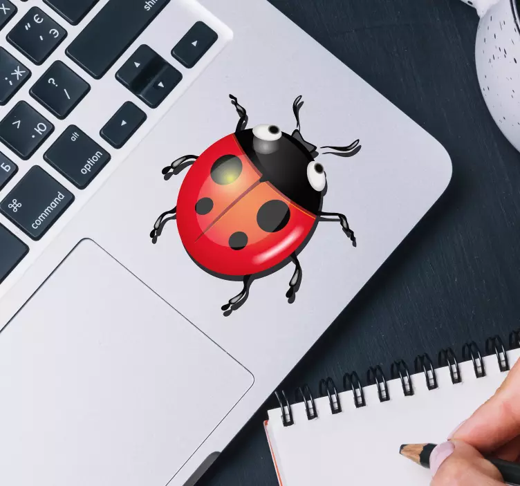 Laptop sticker ladybug character - TenStickers