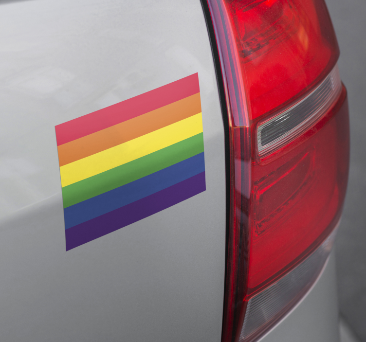 LGBTQ flag car sticker - TenStickers