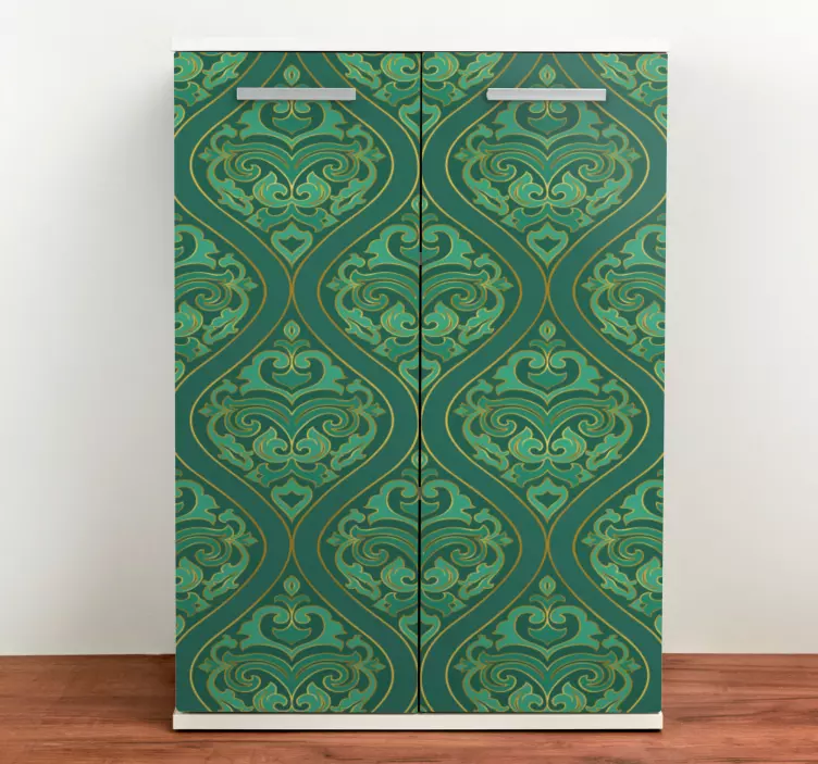 Light green texture with gold furniture decal - TenStickers