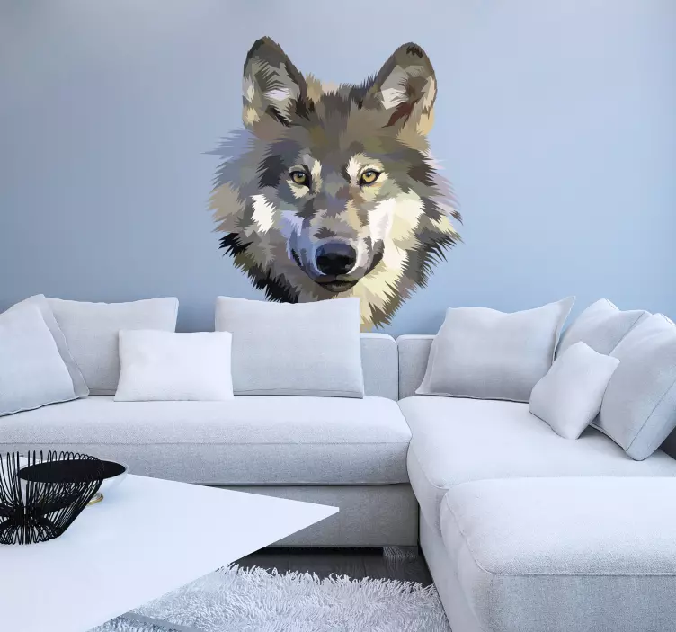 Lobo vintage wild animal decal - TenStickers