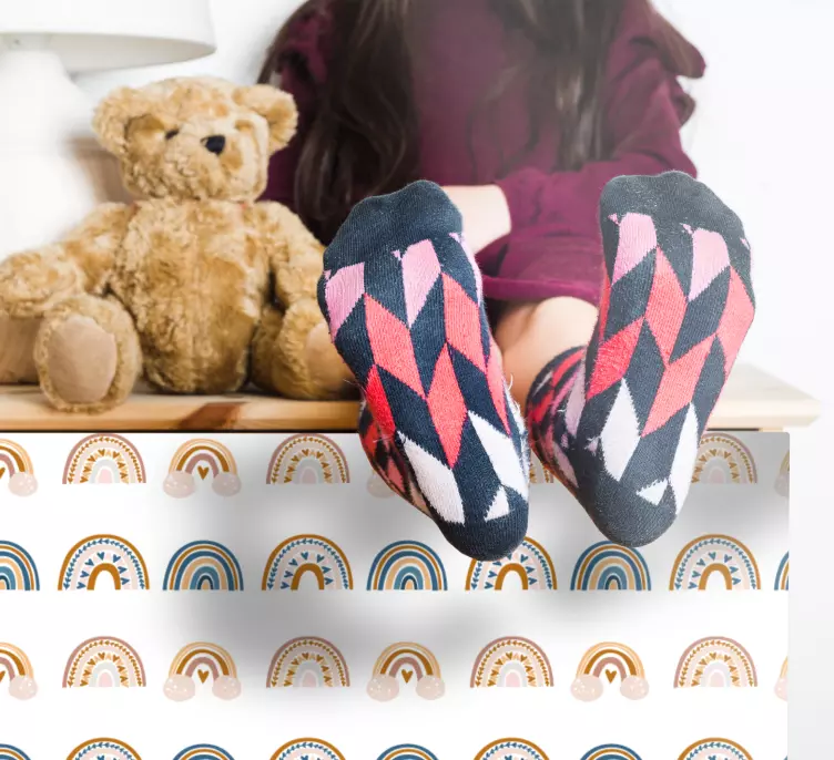 Location sticker cute rainbow design - TenStickers