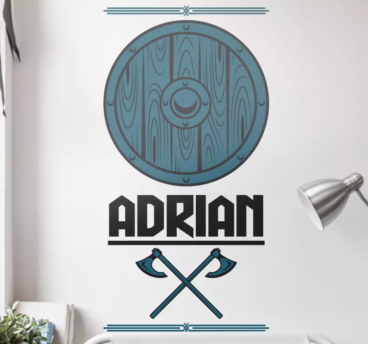 Location sticker personalized shield emblem - TenStickers