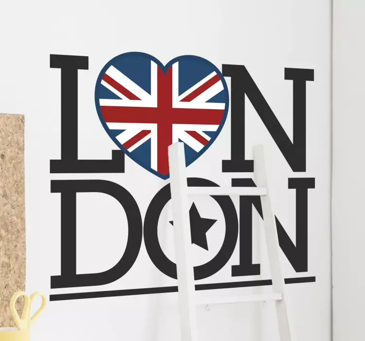 London heart london wall sticker - TenStickers