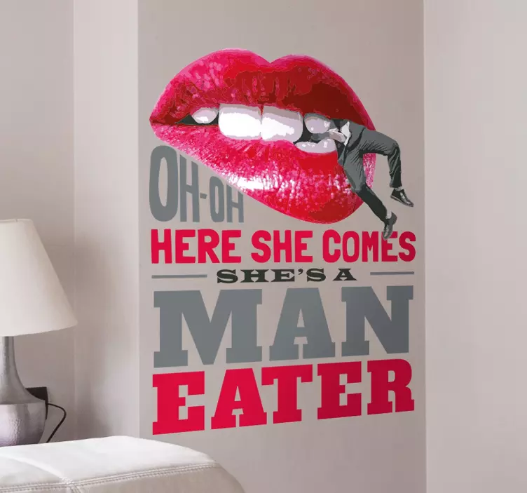 Maneater Wall Sticker - TenStickers