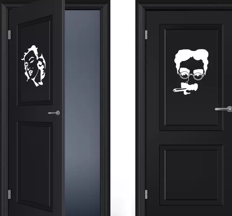Marilyn Groucho toilet sticker - TenStickers