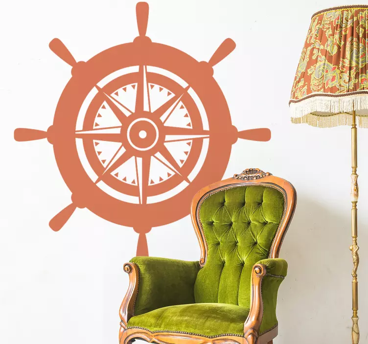 Marine Helmsman Wheel object sticker - TenStickers