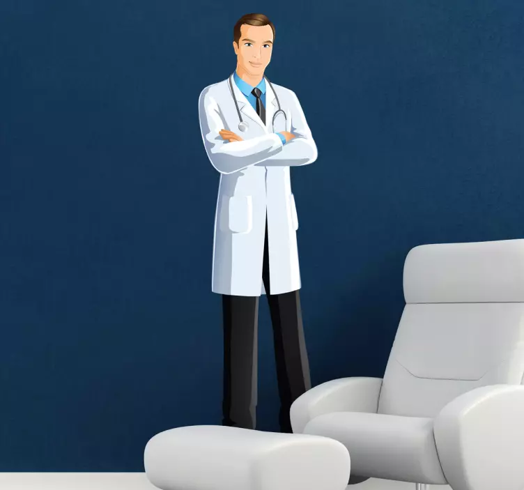 Medical Male Doctor Wall Sticker - TenStickers