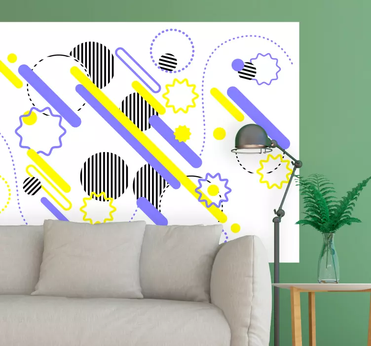 Memphis style  Abstract Wall Sticker - TenStickers