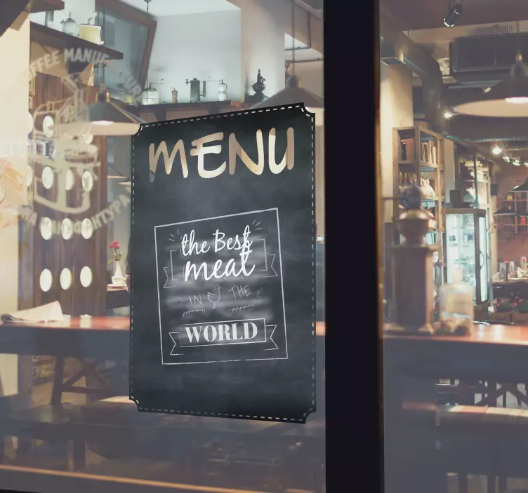 Menu chalkboard sticker - TenStickers