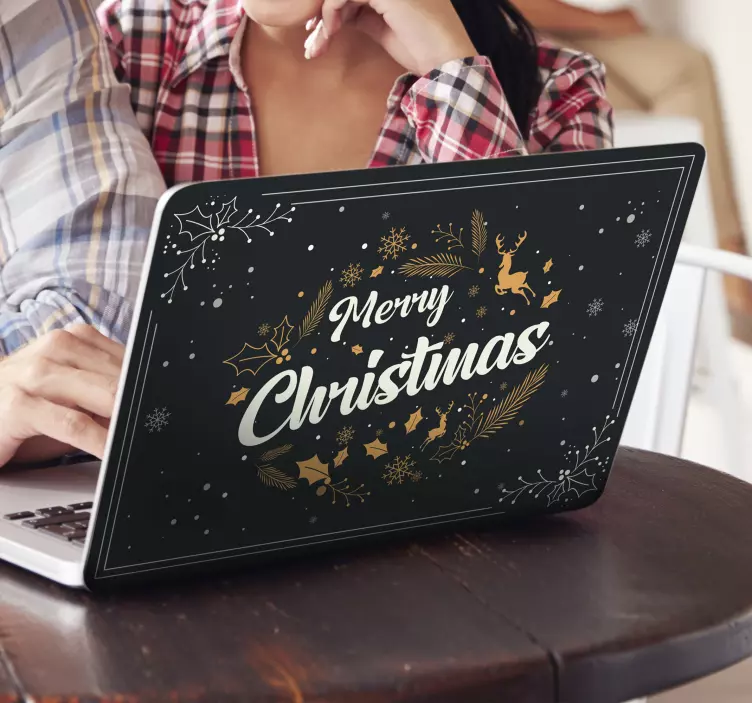 Merry Christmas composition christmas sticker - TenStickers