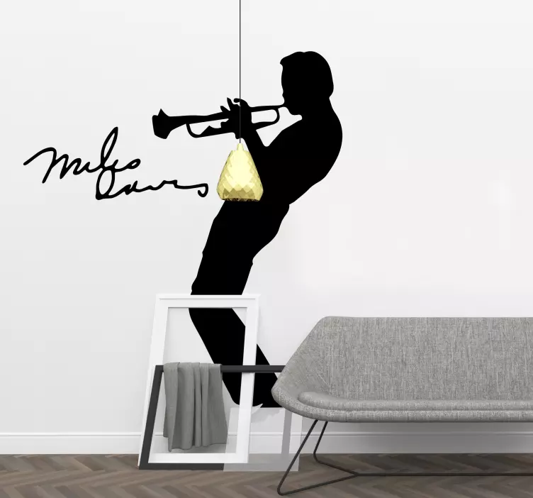 Miles Davis silhouette wall stickers - TenStickers