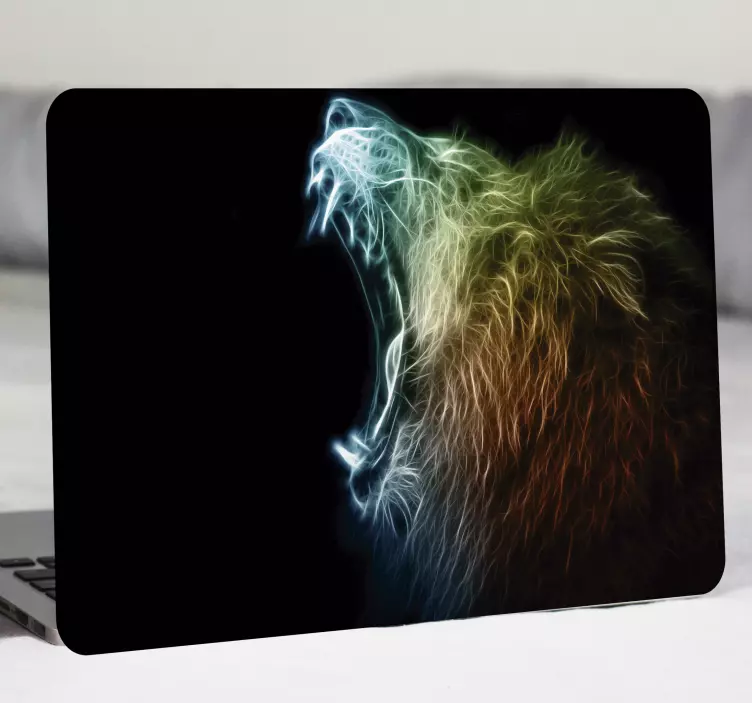 Modern Lion laptop sticker - TenStickers