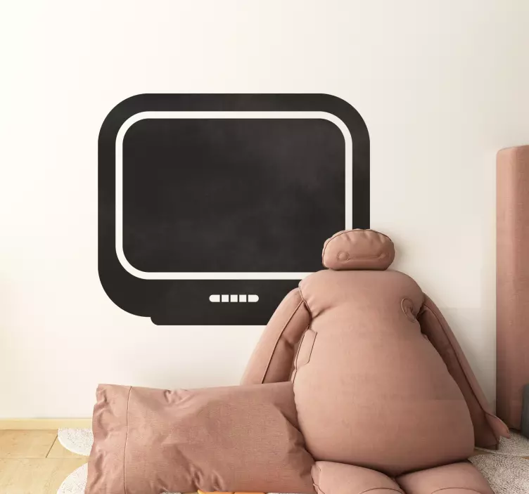 Monitor Television Blackboard Sticker - TenStickers