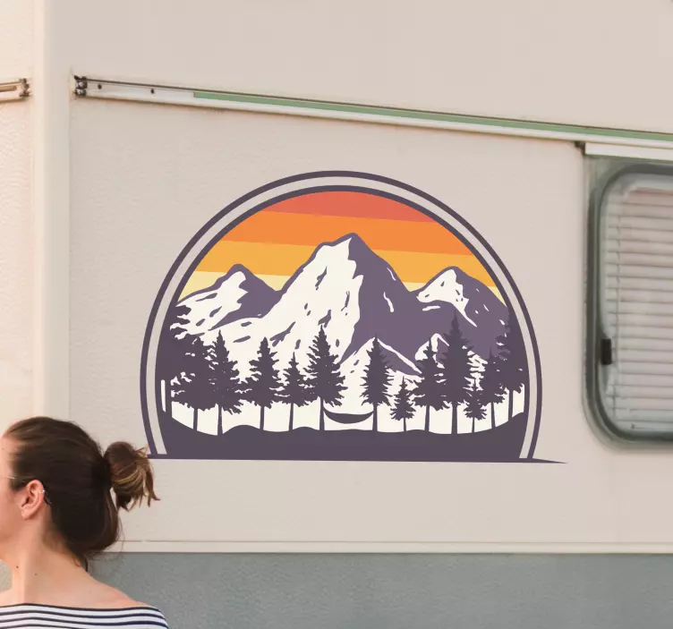 Motor Home wilderness campervan sticker - TenStickers