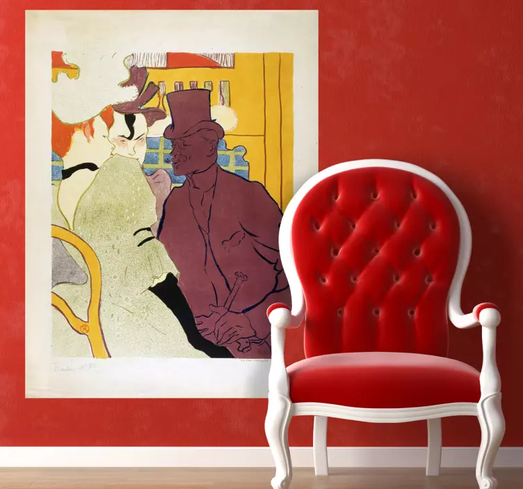 Moulin Rouge Lautrec Art Sticker - TenStickers