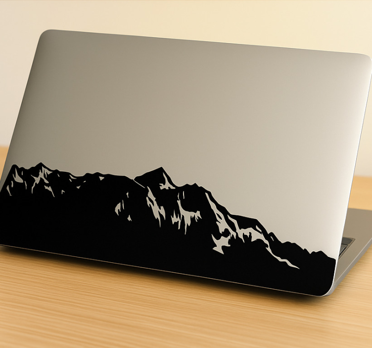 Mountain peak laptop sticker - TenStickers