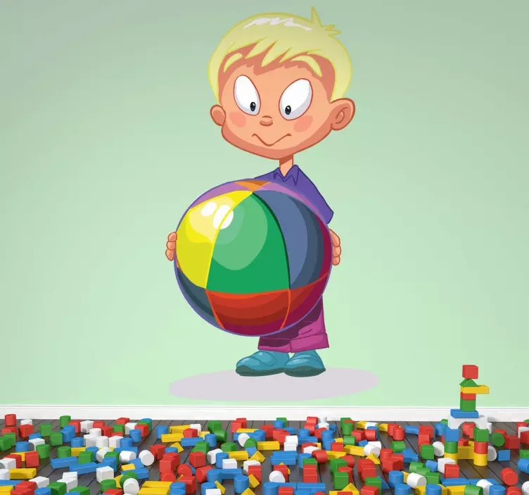 Multicoloured Ball Kids Sticker - TenStickers