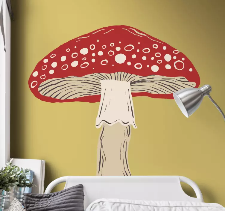 Mushroom Artwork nature wall sticker - TenStickers
