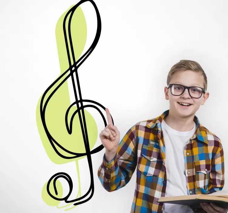 Musical Notation Accent music wall sticker - TenStickers