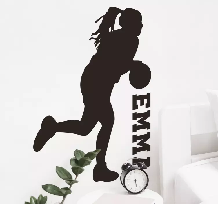 named basketball player wall sticker - TenStickers