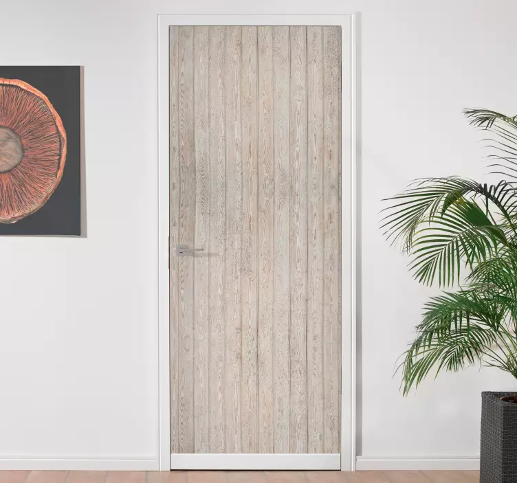 Natural Grain Effect door sticker - TenStickers