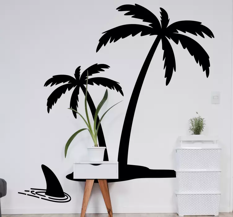 Nature wall sticker palm trees scene - TenStickers