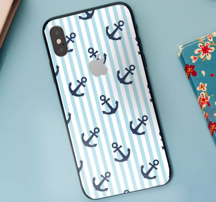 Nautical Anchor Concept iPhone sticker - TenStickers