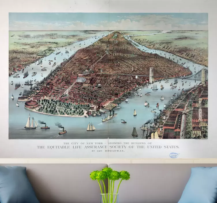 New York Vintage Sticker - TenStickers