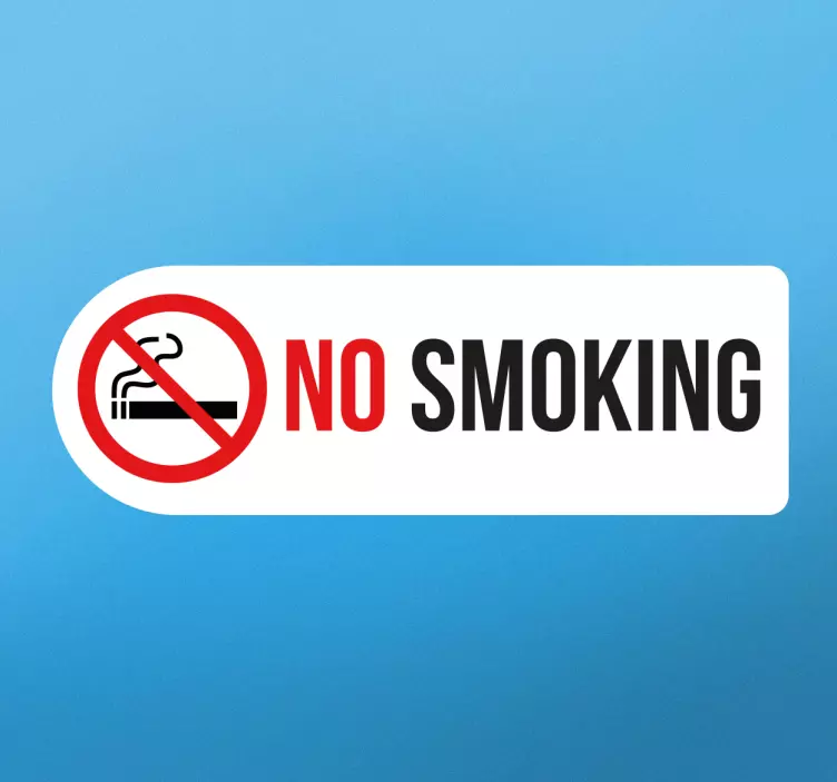 No Smoking Sign - TenStickers