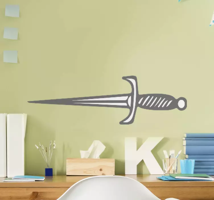 Object sticker stylized dagger outline - TenStickers