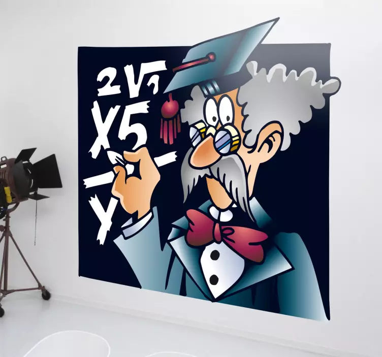 Old Maths Teacher Sticker - TenStickers
