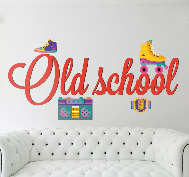 Old School Style Fun wall sticker - TenStickers
