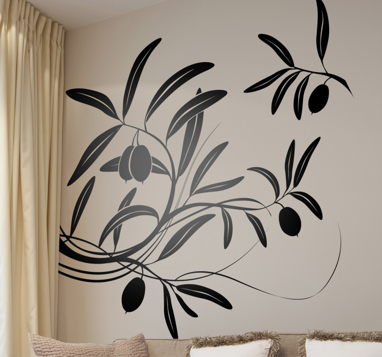 Olive Branch Wall Sticker - TenStickers