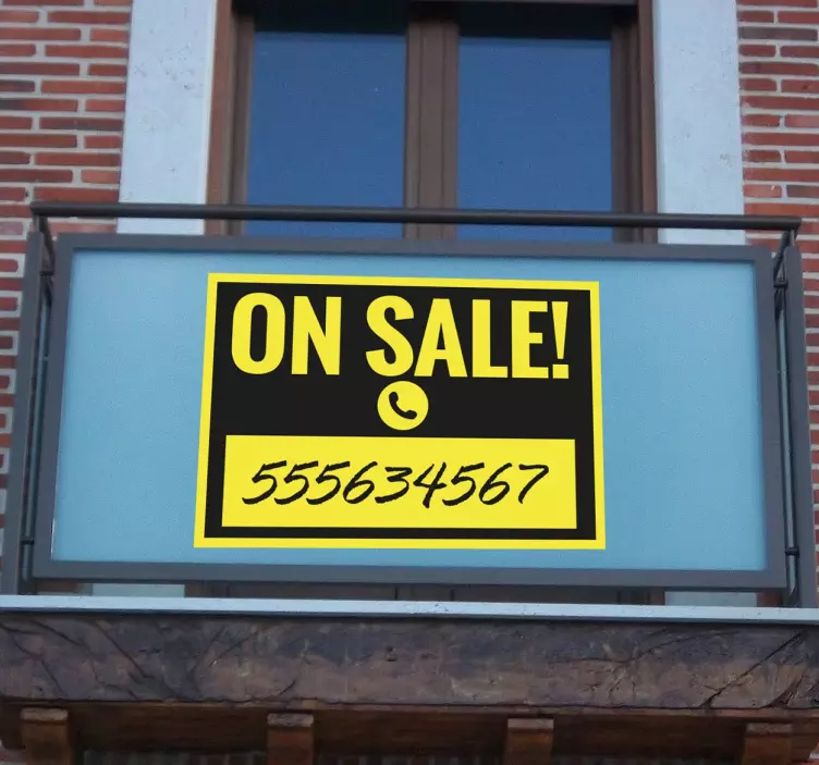 On Sale Sign Yellow Sticker - TenStickers