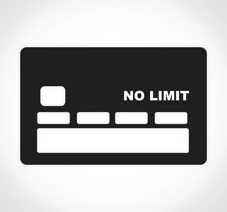 Original No limit credit card decal - TenStickers