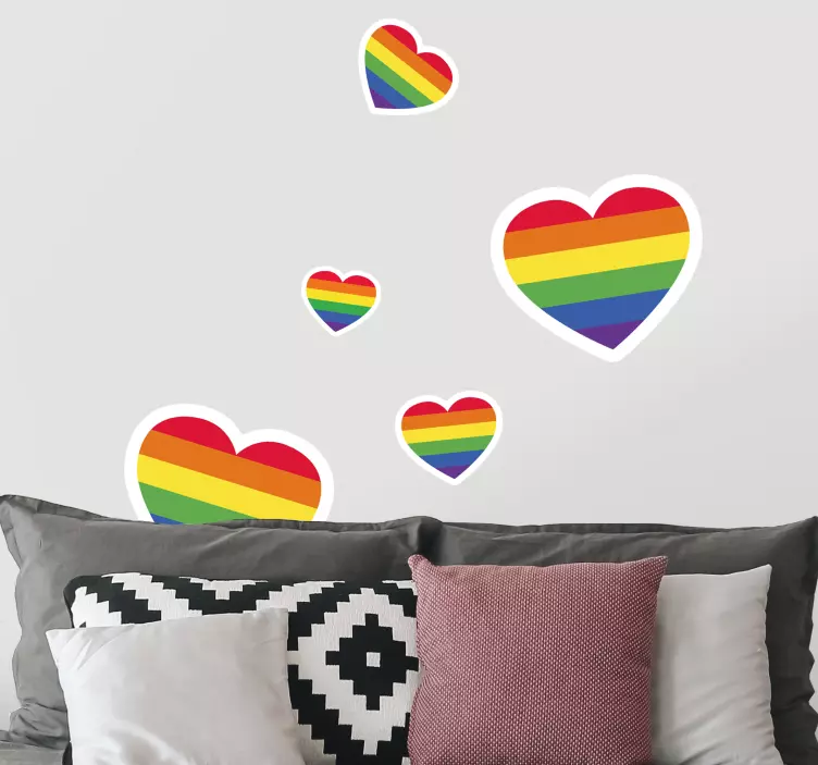 Pack gradient LGTB flag love sticker - TenStickers