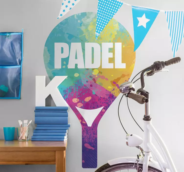Padel racket wall sticker - TenStickers