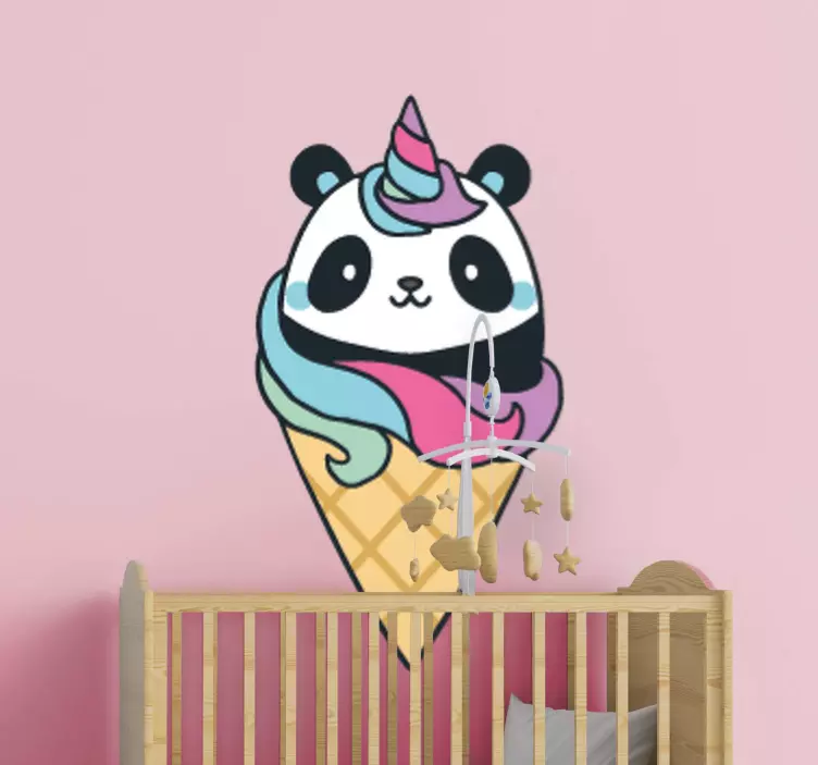Panda Ice Cream wall sticker - TenStickers