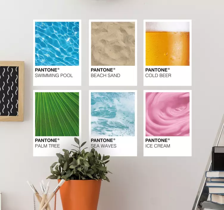Pantone Colours of Summer Wall Sticker - TenStickers